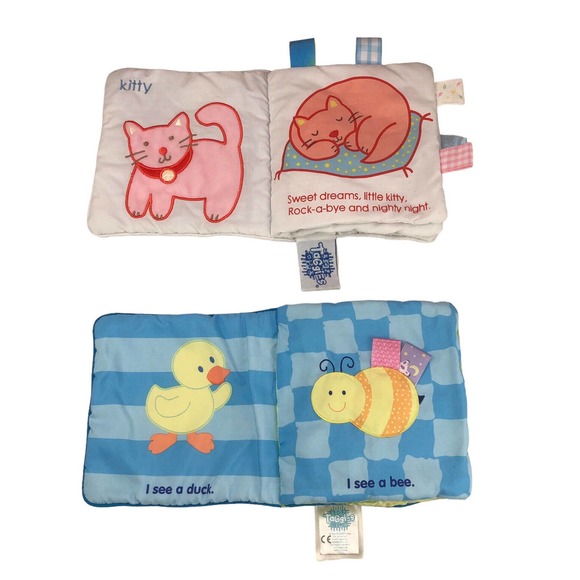 Taggies Baby Bundle Soft Books Stroller Clip On Hang Toy Ball Rattle Unisex Lot - Picture 4 of 7